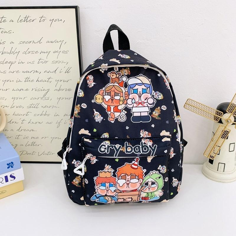 Adorable And Stylish Nylon Children's Backpack For School Featuring Lightweight Design And Fun Cartoon Patterns