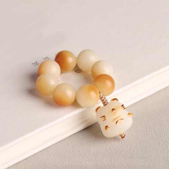 Ручная нить Белый корень Бодхи Ручное скручивание Обжарка на древесном угле Нить с кошачьим когтем Обертывание кончика пальца Мягкая ручка из бусины Будды Игривый кусок