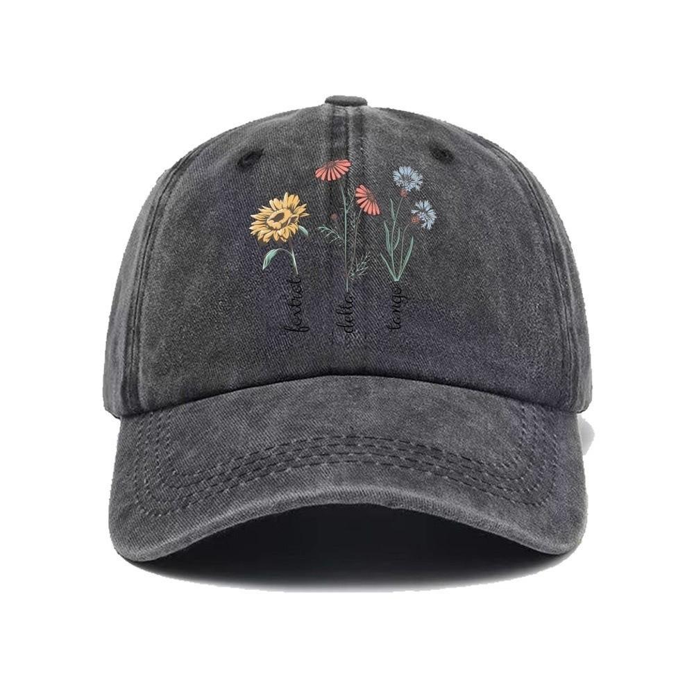 Vintage Printed Baseball Cap Casual Snapback Cap Retro Dad Sun Hat  Hiking