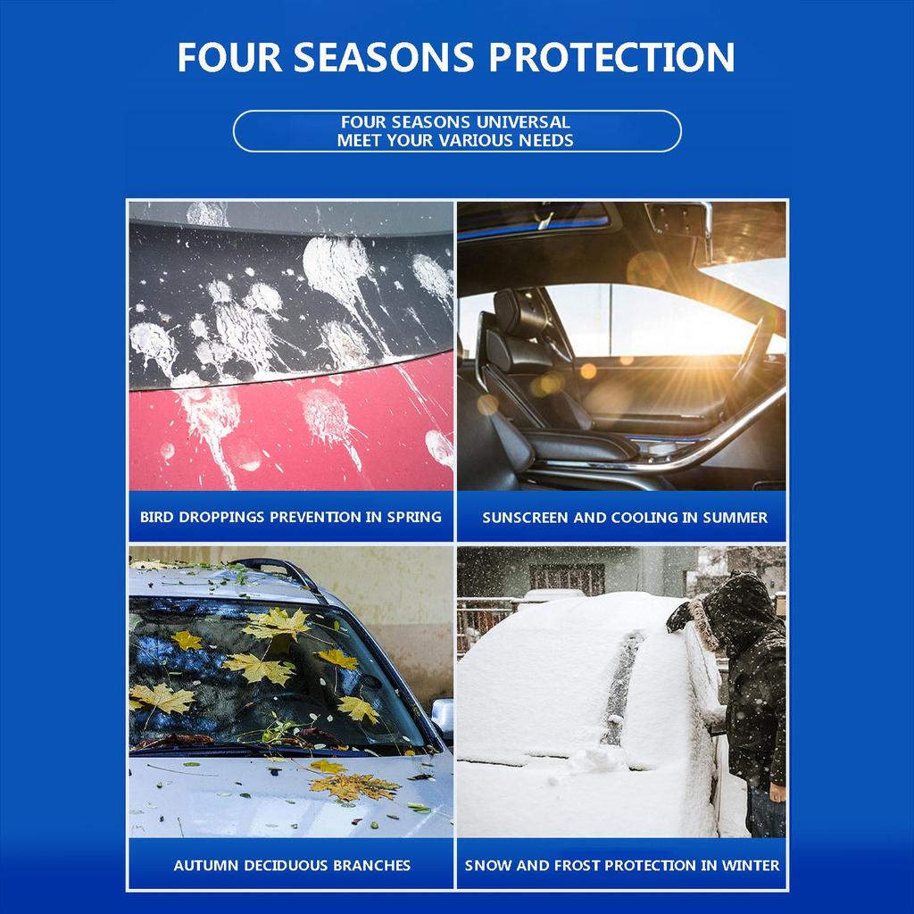 Подходит для снега, льда, солнца, мороза, 4-слойная защита, чехол для лобового стекла автомобиля