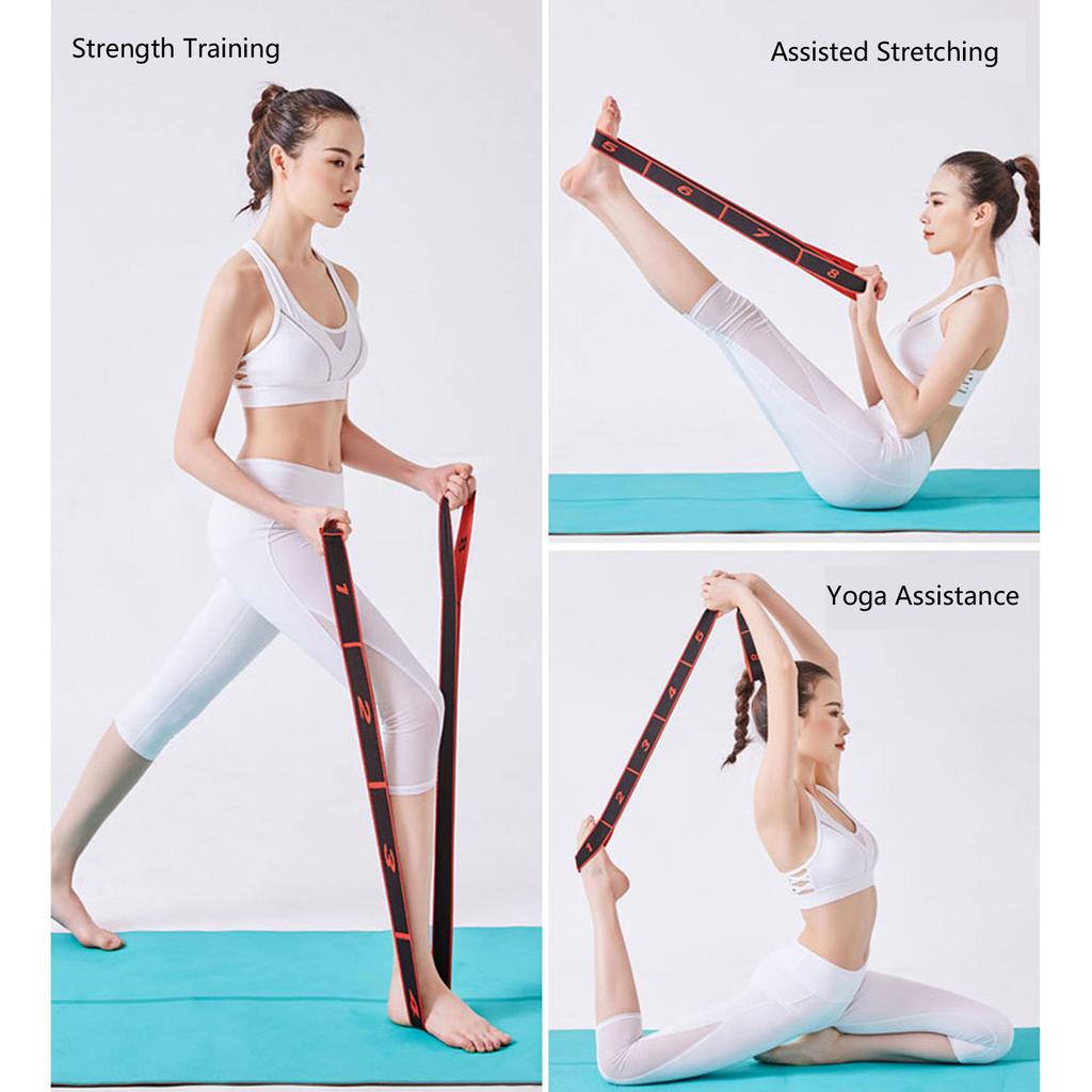 Yoga Stretch Strap Elastic Bands Fitness Bands Stretch Resistance Band for Yoga Physiotherapy Pilates Dance Gymnastics