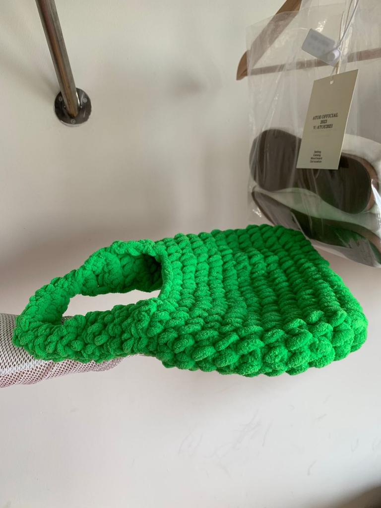 Осенне-зимняя новая корейская сумка из натурального плюша ручной работы, универсальная повседневная плетеная сумка