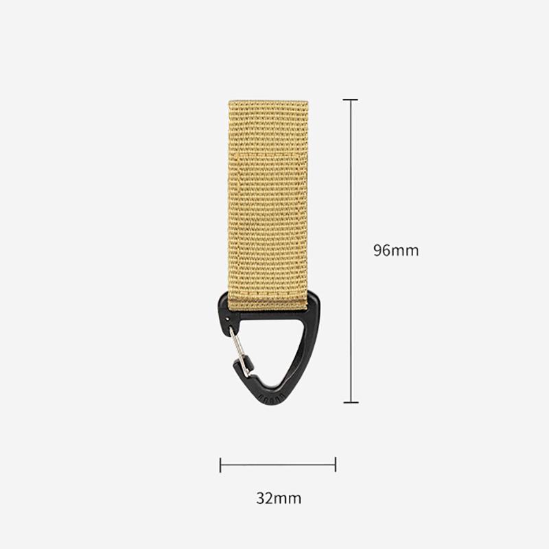 Nylon Webbing Carabiner Gloves Hook Outdoor Tactical Glove Climbing Rope Anti-lost Camping Hanging Buckle Tool
