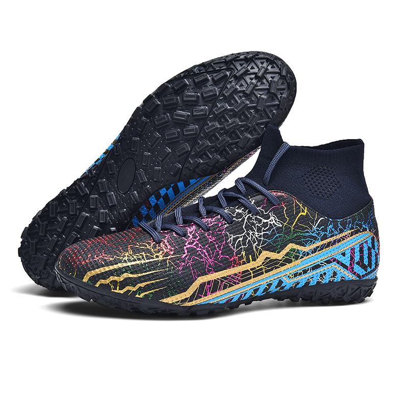 Мода Молодежь Взрослые Новое Качество Амортизация Противоскользящие и Износостойкие Высокие Шипы Короткие Шипы Уличные Футбольные Бутсы и Спортивная Обувь