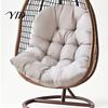 All Weather Outdoor Cushion Egg Chair with Back Support, Hanging Swing Pad Soft Lumbar Support Pillow Ties, Waterproof Seat for Chairs Patio Cushions