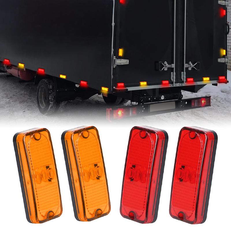 Trailer LED Side Marker Brake Light 12V 24V Stop Taillight Turn Signal Clearance Lamp For Truck Offroad Bus Car External Light