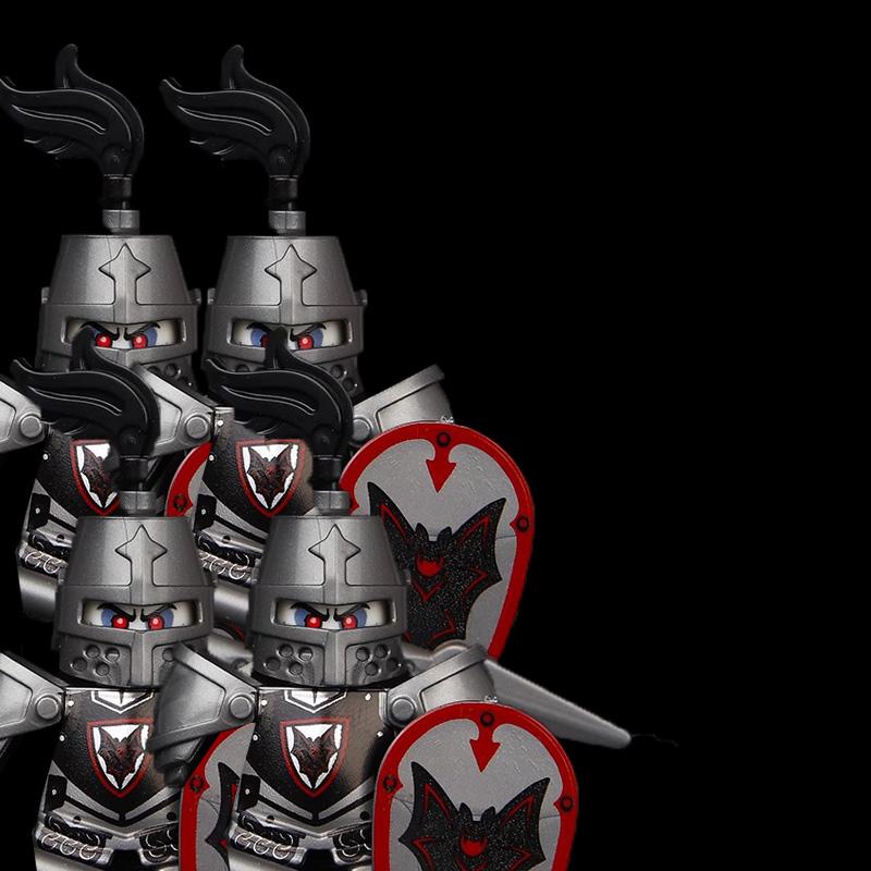 Средневековый Солдат Рыцарь Фигурка MOC Строительный Блок Зеленый Дракон Замок Пехота Орки Пират Римская Кавалерия Оружие Игрушки Подарки D122