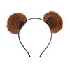 Chipmunk Ear Headband Plush Bear Ear Decor Girl Headgear Elastic Design Animal Theme Headband Makeup Headgear