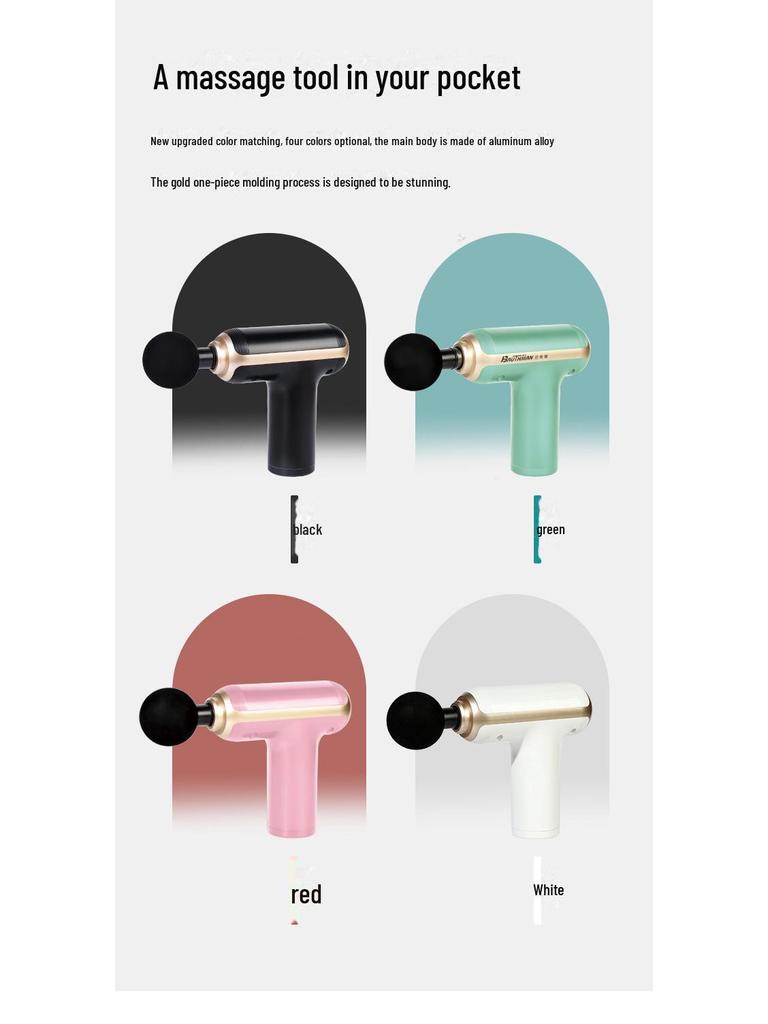 Женский портативный мини-фасциальный пистолет: Креативный электрический меридианный массажер для трансграничного здравоохранения