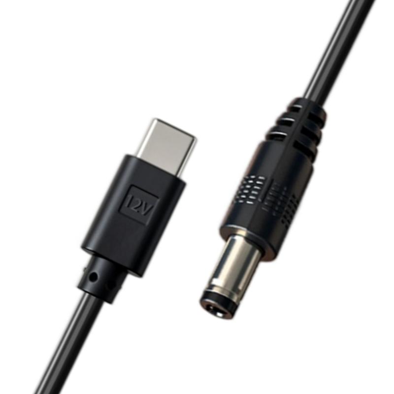 Круглый силовой кабель 5,5x2,5 мм с входом USB C, центрально-положительный шнур для совместимого оборудования, длина 1 метр