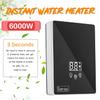 Мини Проточный Водонагреватель для Дома Быстрый Нагрев 220В ЖК-Дисплей Сенсорное Управление Температурой Постоянная Температура 6 кВт