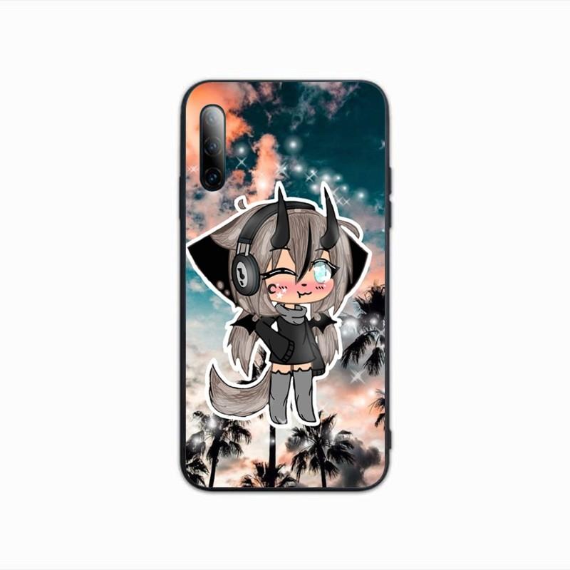 Cute Gacha Life Phone Case For Samsung A91 A81 A73 A72 A71 A30S A20 A12 A13 A52 A53 4G 5G Soft Black Phone Cover