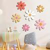 6Pcs/Set Wooden Flower Wall Decoration Farmhouse Rustic Floral Wall Art Home Office Living Room Bedroom Wall Hanging Ornament