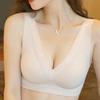 One-piece Seamless Underwear for Women with Small Breasts Gathered In A Thin Section Without Steel Ring Fixed Cup Tank Top Sports Bra