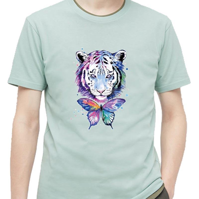 Нашивки с тигром и бабочкой для одежды, джинсов, аксессуары «сделай сам», наклейка, модная термопресс, аппликация в полоску, термонаклейка, патч