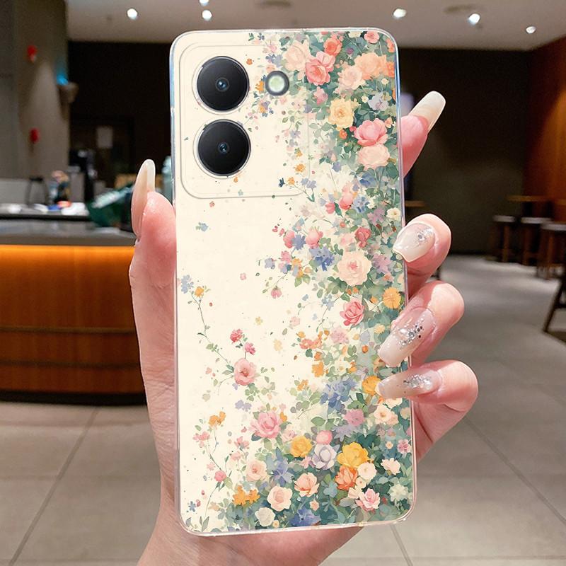 Чехол для телефона Vivo Y36 V2247 V2248 4G Y27 5G Y77T Y27S Y100I Бабочка Защитный чехол Прозрачный Мягкий Силиконовый TPU Чехол