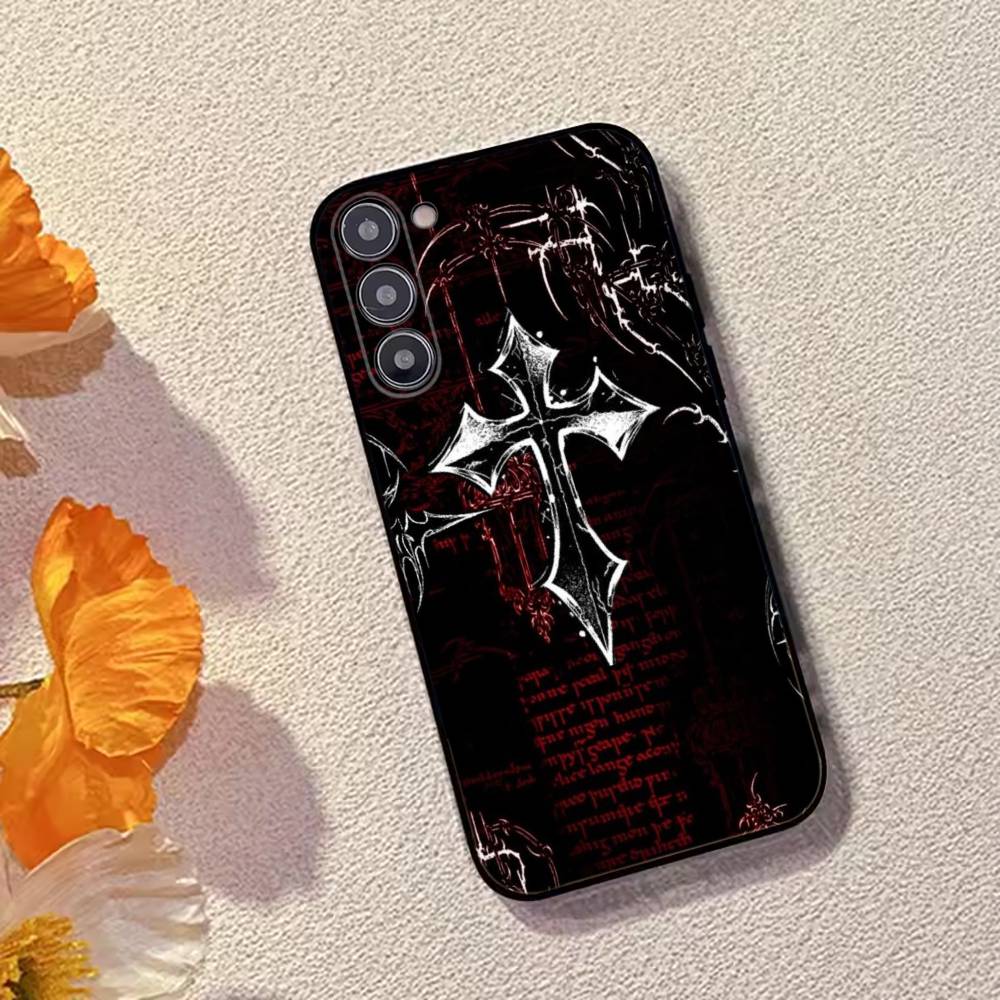 Чехол для телефона C-Cool Dark Catgothic C-Cross Черный Силиконовый Мягкий Для Samsung Galaxy A73,A72,A71,A70,A53,A52,A51