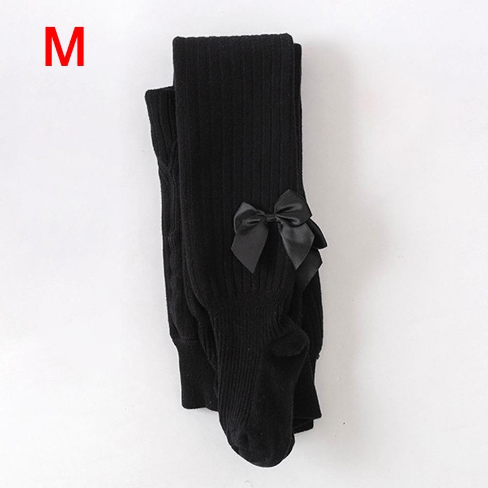 Velvet Bow Cashmere Tights Thickened Children Pantyhose Cute Plush Pantyhose Winter