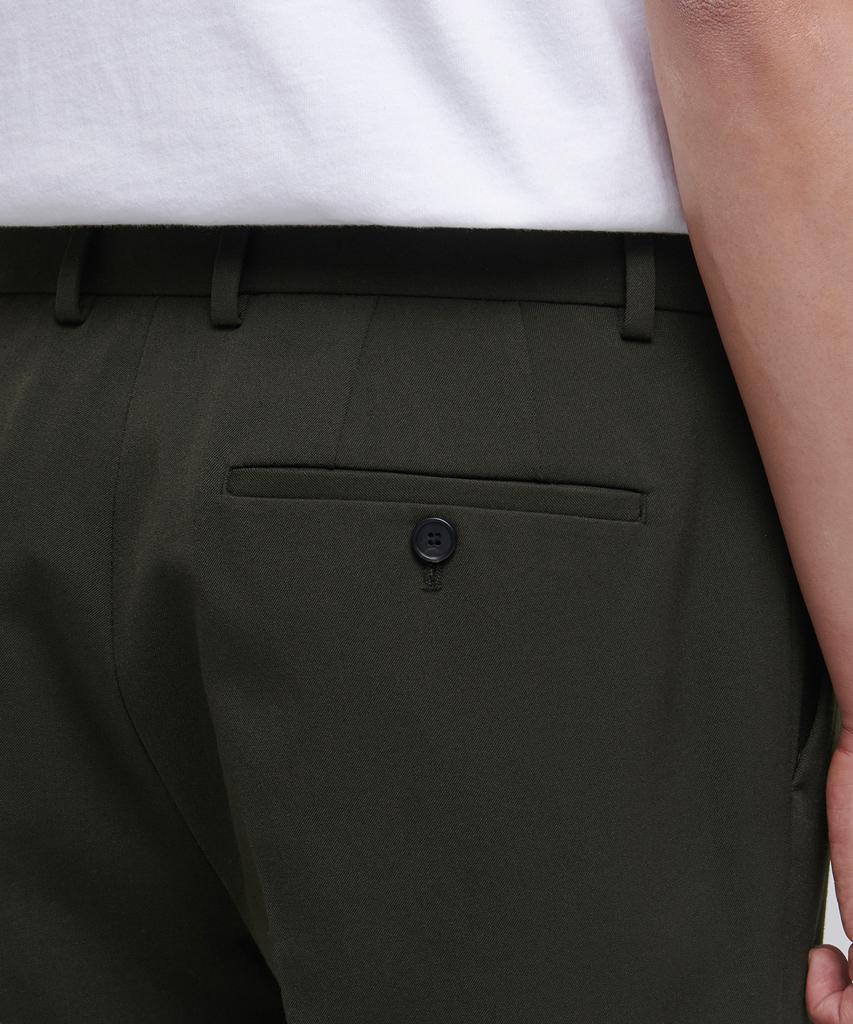 MUSINSA STANDARD Semi-Wide Hidden Elastic Waist Slacks [Khaki]