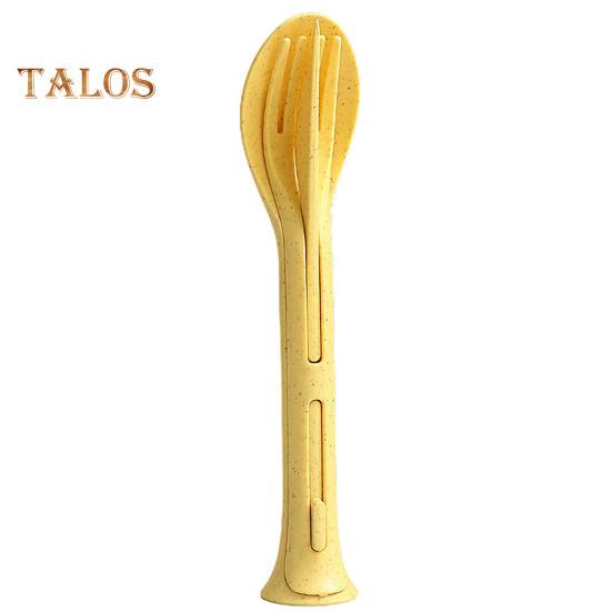 3 шт./компл. 3 в 1, дорожный складной набор столовых приборов, японский стиль, пластиковый резак, вилка, ложка, набор студенческой посуды, домашний школьный лагерь, кухонная посуда