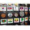 Монеты из 120 стран мира, каталоги монет из 120 стран и регионов, иностранные монеты, иностранная валюта с национальными флагами