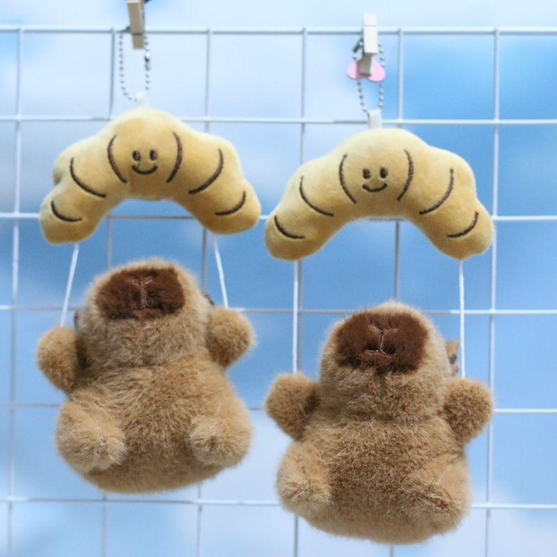 Cute Chute Cartoon Capybara Plush Keychain Children Accessories Dolls Gift