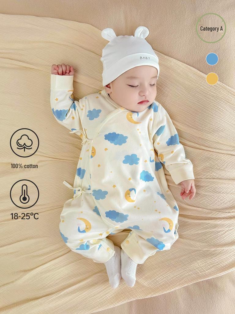 Детский боди из чистого хлопка - Монашеский комбинезон для новорожденных на все сезоны (0-3 месяца)