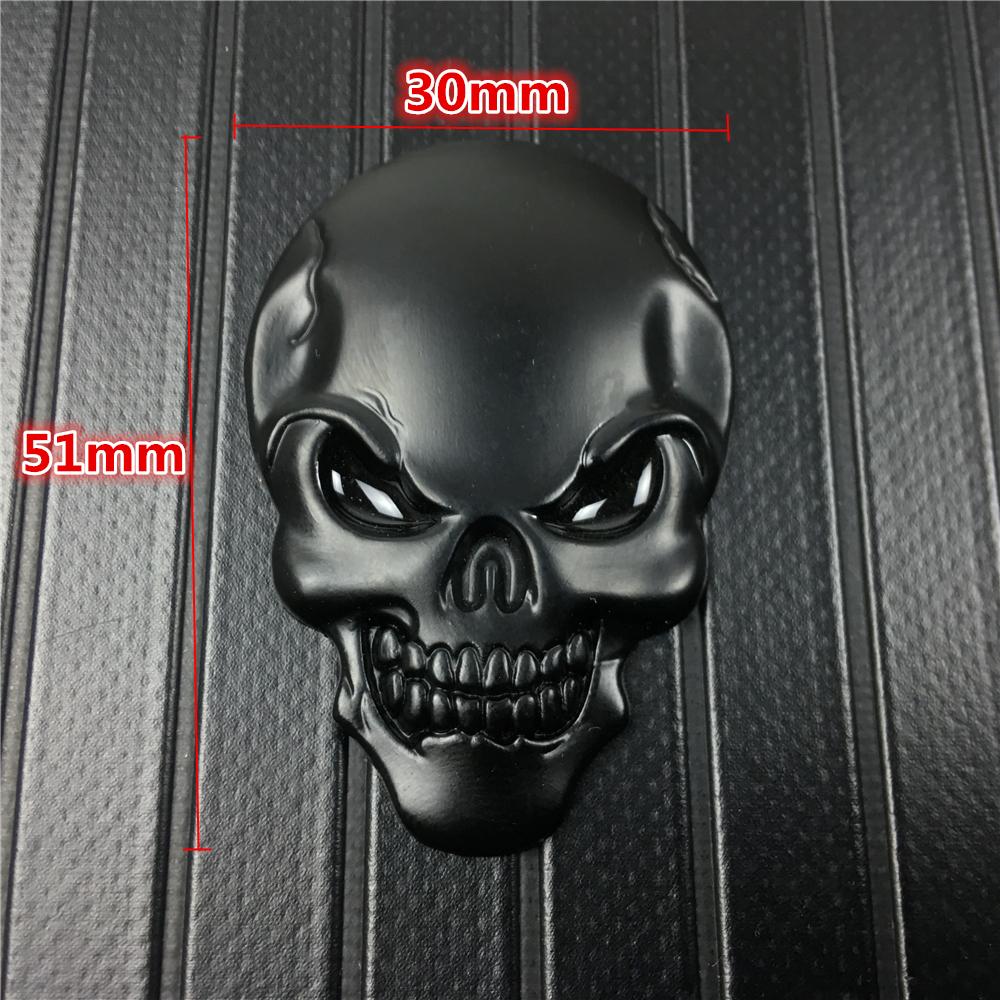 Для мотоцикла Harley Yamaha Honda Suzuki Kawasaki Универсальный 3D металлический череп скелет автомобиля мото наклейка наклейки эмблема