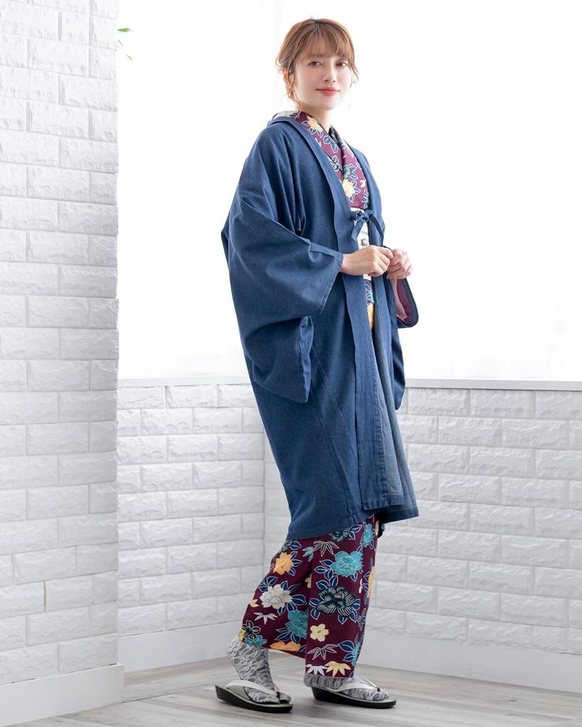 Washable Single Clothes Plain Denim Denim Cover Single Item [KYOETSU] Women's (F(L), Indigo)