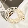 Replacement Long Bag Parts Women Purse Handle Beaded Tote Chain Pearl Bag Chain Pearl Bag Strap