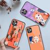 Чехол для телефона Руна Какегуруи для iPhone 14 13 12 11 XS X 8 7 6 Plus Mini Pro Max SE 2022 Черный ПК ТПУ Стекло Чехол для телефона