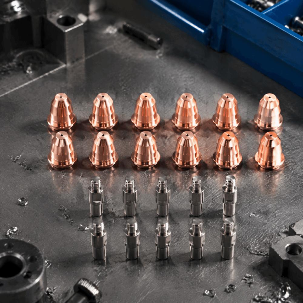 20pcs 0.9mm Aperture Plasma Cutter Electrode 45A Kit Plasma Cutting Torch Tip For Welding Equipment