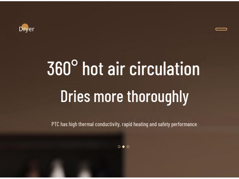 Portable Quick-Dry Mini Smart Dryer with Automatic Mite Removal and Sterilization