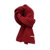 Winter Scarf Solid Color Thickened Warm Knitting Scarf Men Women Long Neck Wrap Garment Clothing Accessories