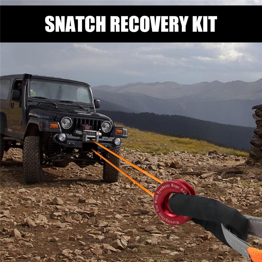 Resistance pulley ring, winch pulley with 1/2 inch soft rope loop