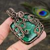Malachite Handmade Copper Wire Wrap Jewelry Pendant 2.64 j5H98