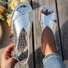 2025 Luxury Sexy Women Sandals Classic Gold Silver Buckle Summer Ladies Shoes Large Size Lightweight Comfort Beach Sandals