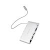 ELECOM USB-хаб Док-станция 11-в-1 для нескольких мониторов 4 экрана Type-C USB PD100 Вт Совместимый USB-A x 3 / Displayport/HDMI/D-sub / 4-контактный 3,5-мм разъем