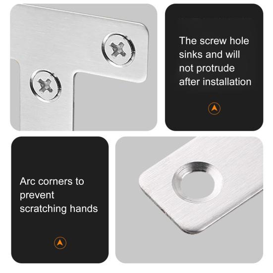 10 шт., 40/50/60/80 мм, T-образный/L-образный угловой кронштейн, не легко ржавеет, гуманный дизайн, полные характеристики, плоская угловая распорка для двери