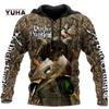 Duck Hunting 3D All Over Printed Mens Hoodie Unisex Hoodies Sweatshirt Autumn Duck with Green Head Streetwear Casual Jacket Trac