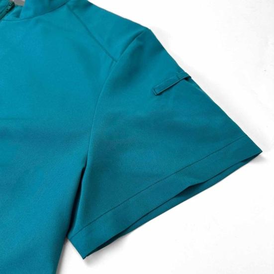 2Pcs Nurse Uniform Scrubs Set for Nurse Doctor Hospital Staff Jogger Suit with Multi Pocket Top Pants Stretchy Comfortable Workwear for Medical