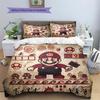 Super Mario Pattern Bedding Quilt Set Quilt Cover Pillowcase Home Decoration Birthday Gift (1 * duvet cover + 2 * pillowcase, without core)