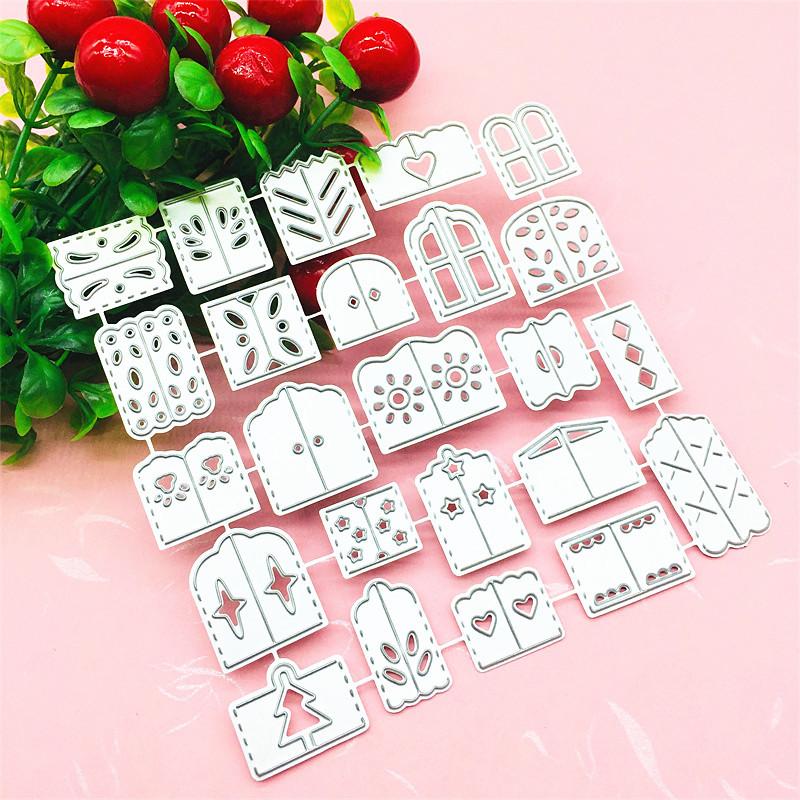 Разнообразные модели окон, бумажные художественные узоры, металлические трафареты, сделай сам, скрапбукинг, тиснение, трафарет, бумажный ремесленный шаблон альбома