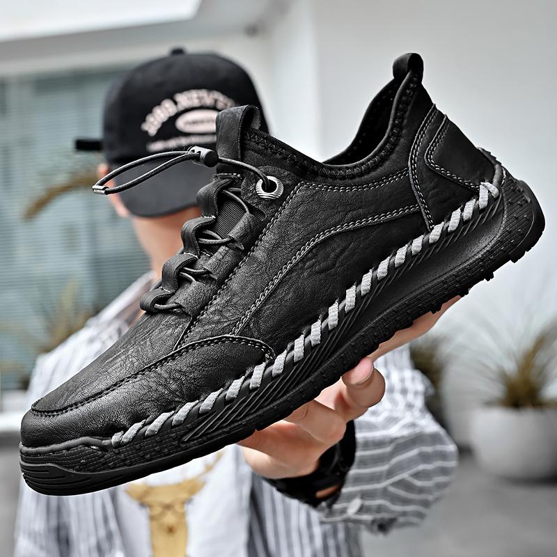 Handmade Leather Shoes Men Casual Sneakers Driving Shoe Men Leather Loafers Men Shoes Hot Sale Moccasins Tooling Shoe Footwear