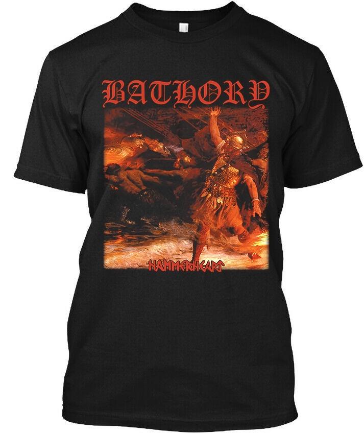 New! Popular Bathory Hammerheart Sweden Viking Thrash Music Logo T-Shirt S-4XL