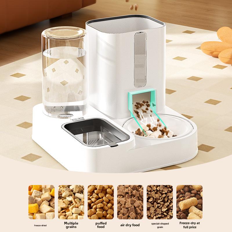 Автоматическая кормушка и поилка для домашних животных с двумя мисками для кошек и собак