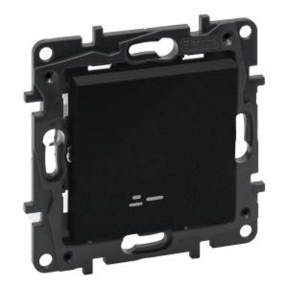 Single Illuminated Bell Push Button Black Mounting