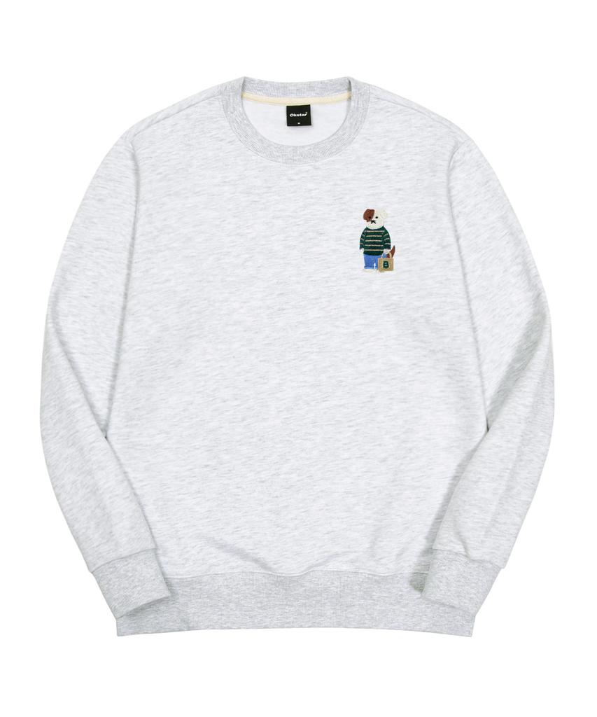 OKSTAR Mini Me Casual Brodog Embroidered Double-Sided Sweatshirt (Type B)