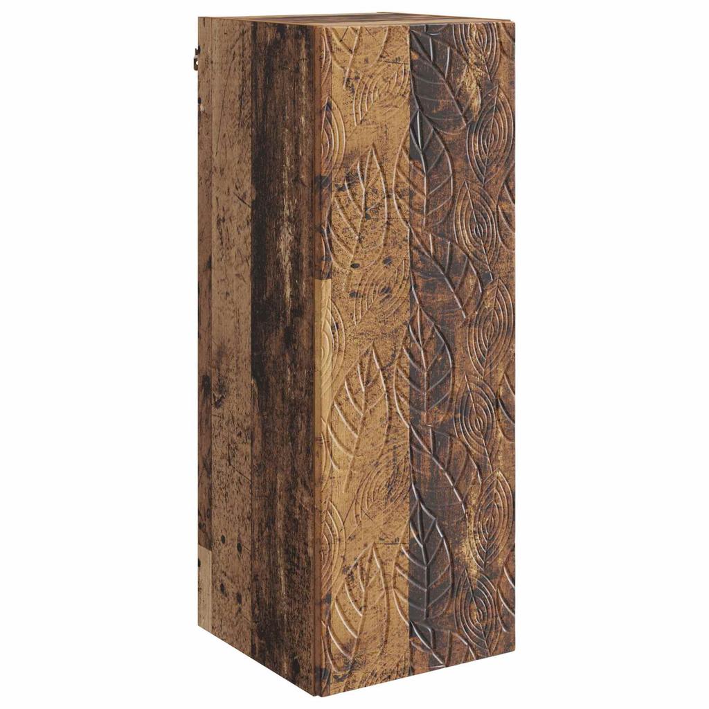 Wall Mounted Cabinet in Reclaimed Wood Look 33 x 34.5 x 90 cm Particleboard