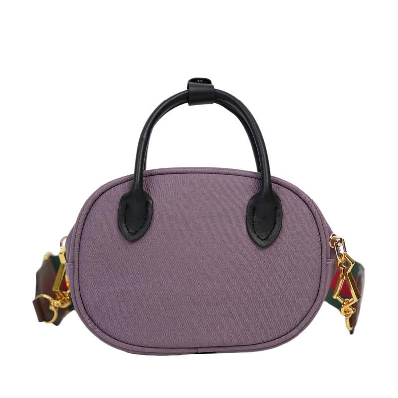 Gucci Cosmetic bag/toiletry bag [Customized Bag] Color Striped Purple Circle Niche Trendy High-Level Familiar Simple Color striped purple circle